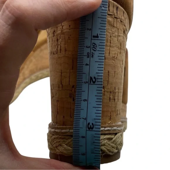 Dolce Vita Womens Shoes Otto Wedge Sandals 10 Brown Suede Leather Platform Chic - Picture 14 of 15